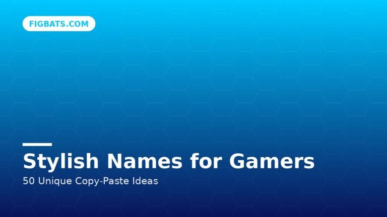 Stylish Names for Gamers: 50 Unique Copy-Paste Ideas — Figbats
