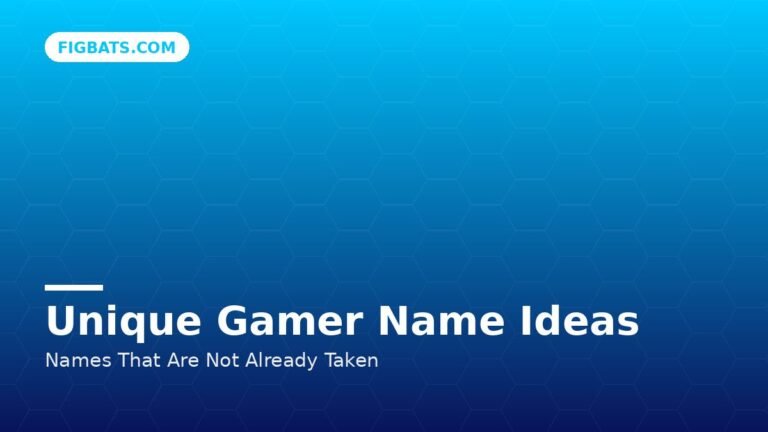 Unique Gamer Name Ideas That Are Not Already Taken — Figbats